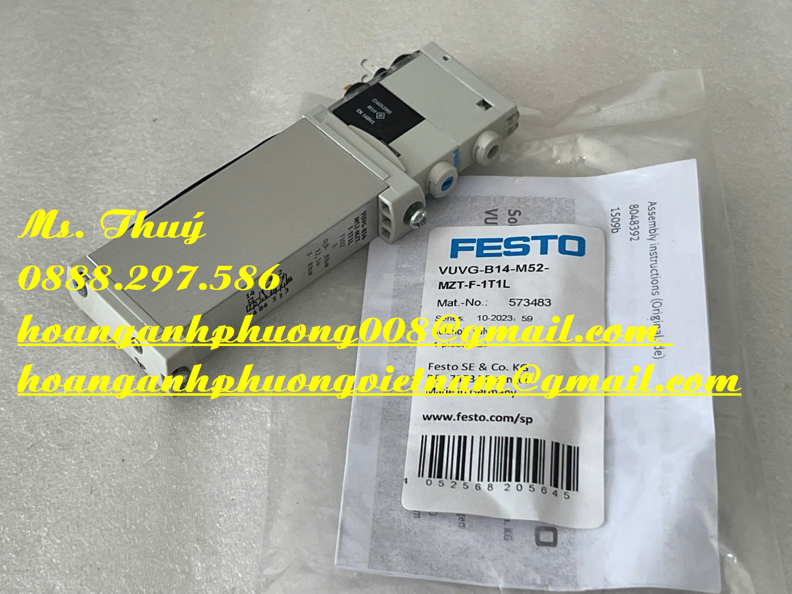 VUVG-B14-T32C-MZT-F-1LT1 - Cung cấp van điện từ Festo chính hãng